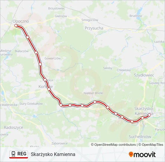 REG Train Line Map
