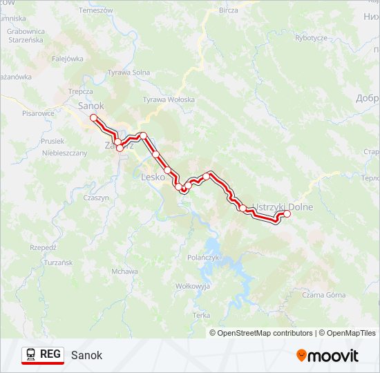 REG train Line Map