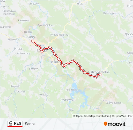 REG Train Line Map