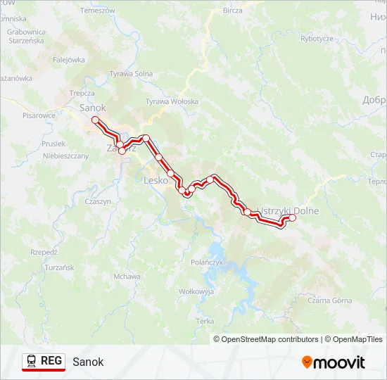REG Train Line Map