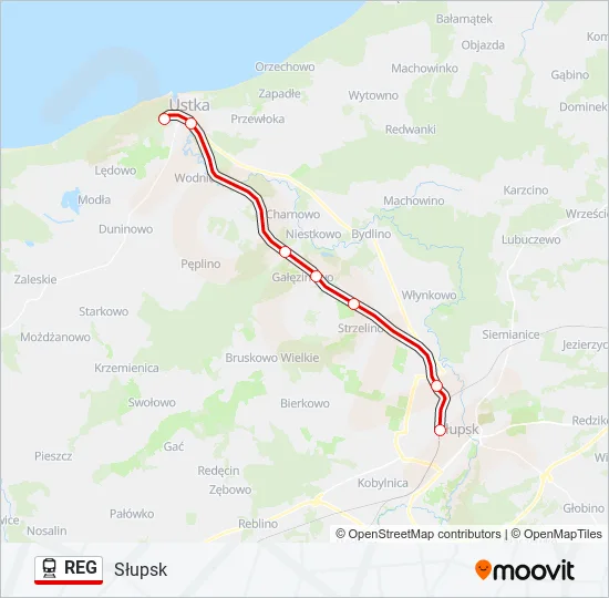 REG Train Line Map