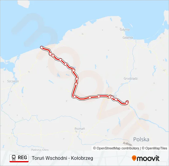 REG Train Line Map