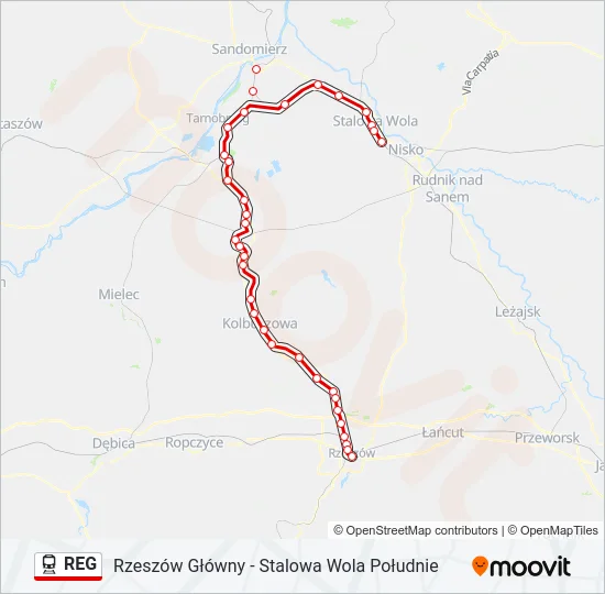 REG Train Line Map
