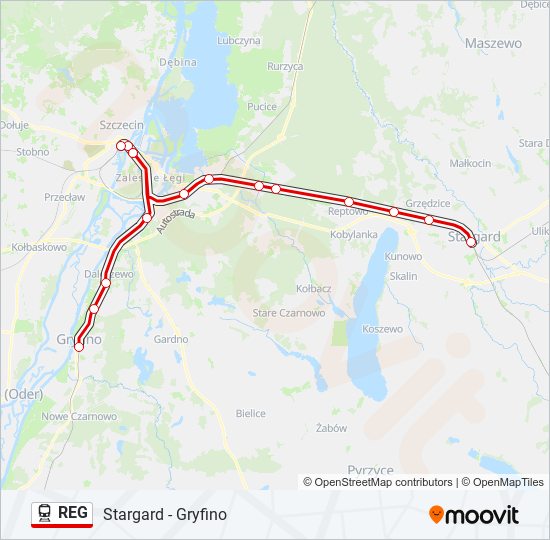 REG train Line Map