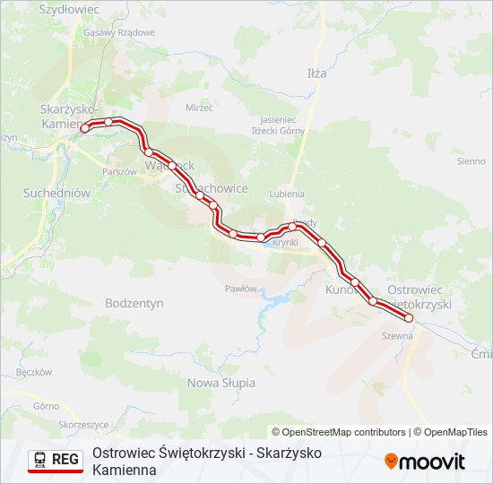 REG train Line Map