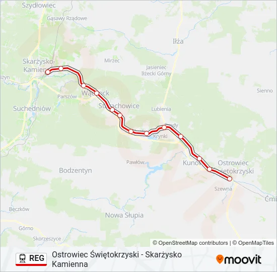 REG Train Line Map