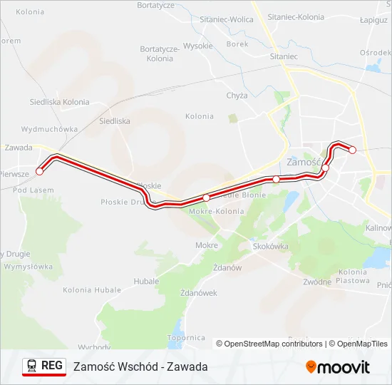 REG Train Line Map