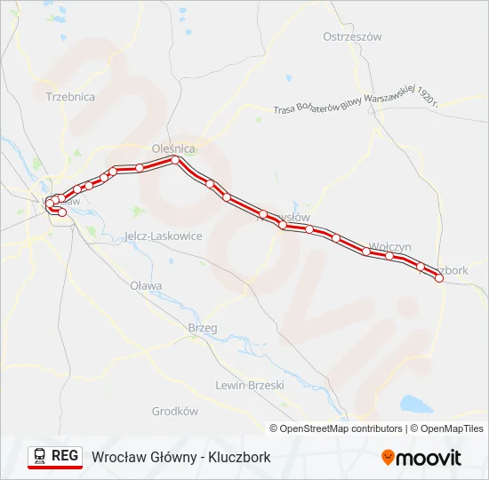 REG Train Line Map