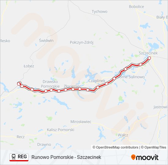 REG train Line Map