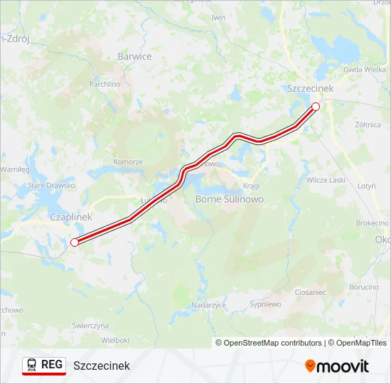 REG Train Line Map