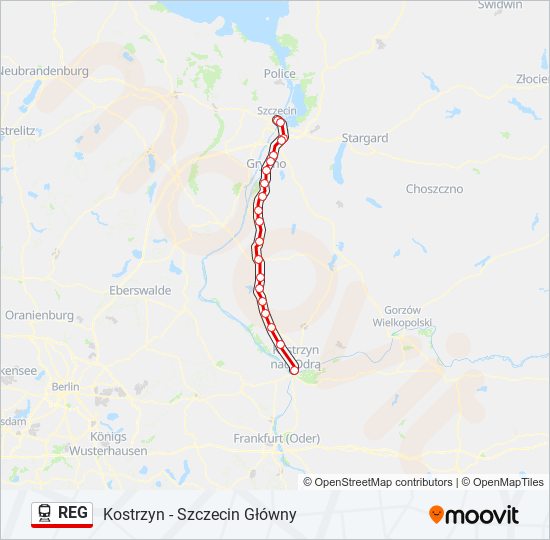 REG train Line Map