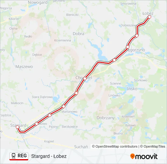 REG Train Line Map