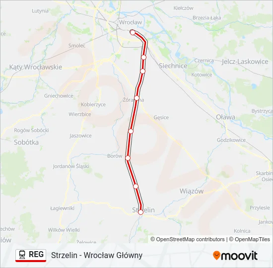 REG Train Line Map