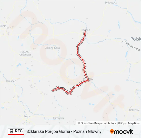 REG Train Line Map