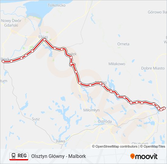 REG train Line Map