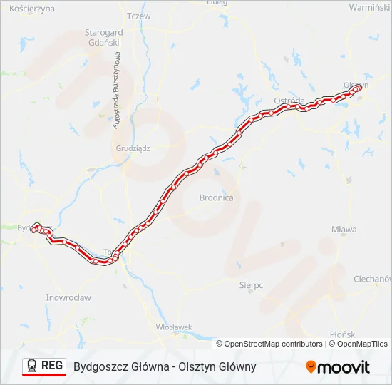 REG Train Line Map