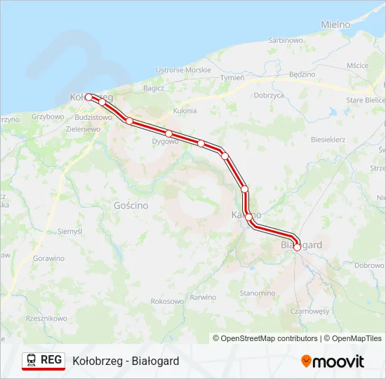 REG Train Line Map