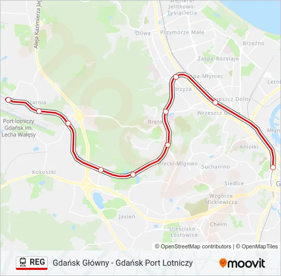 REG Train Line Map
