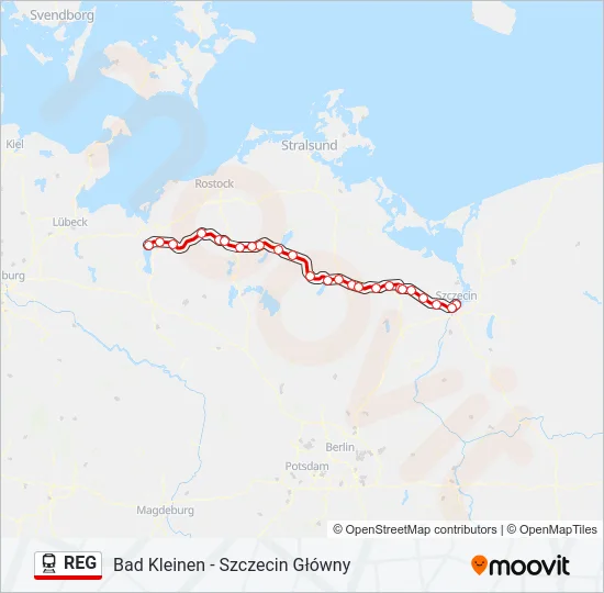 REG Train Line Map