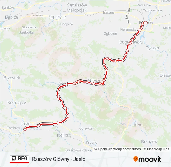 REG Train Line Map