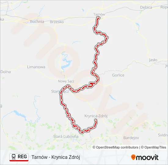 REG Train Line Map