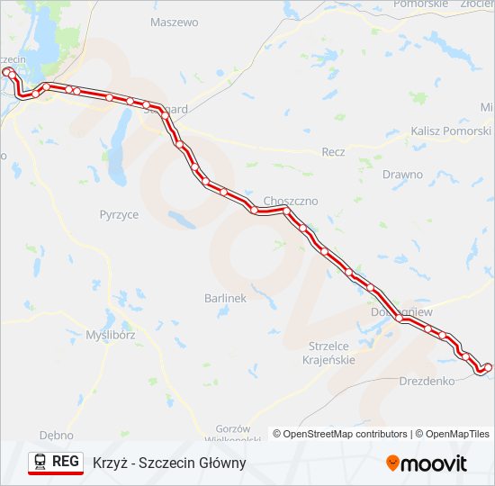 REG train Line Map