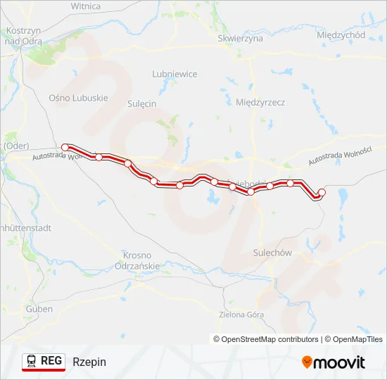 REG Train Line Map