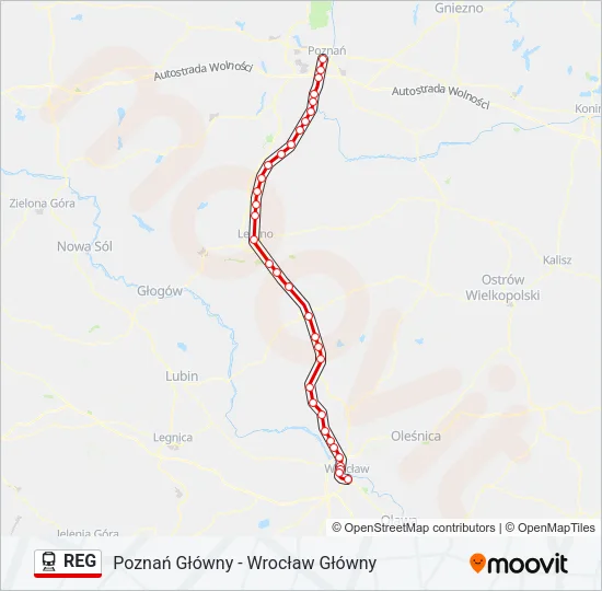 REG Train Line Map