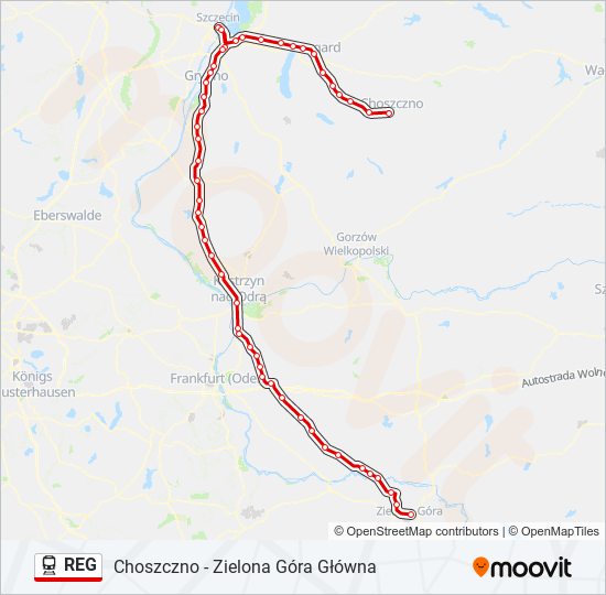 REG train Line Map