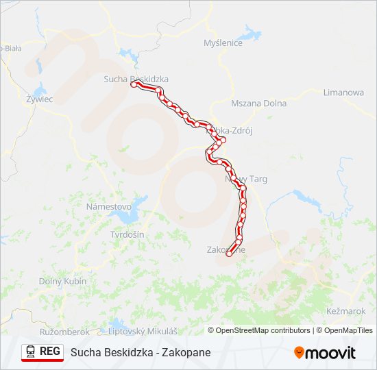 REG train Line Map