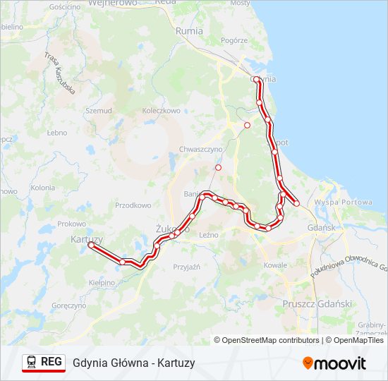 REG train Line Map