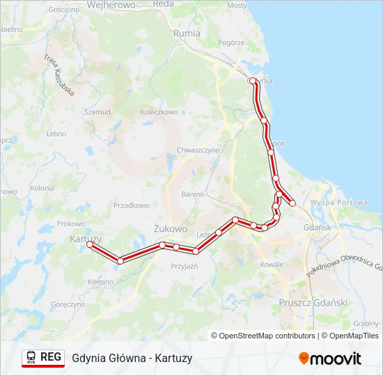REG Train Line Map