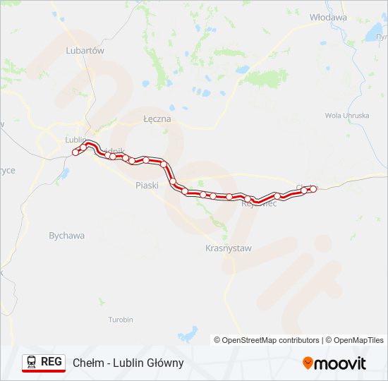 REG train Line Map