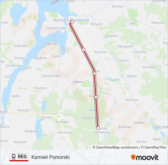 REG train Line Map