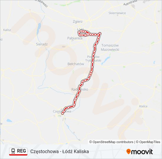 REG train Line Map