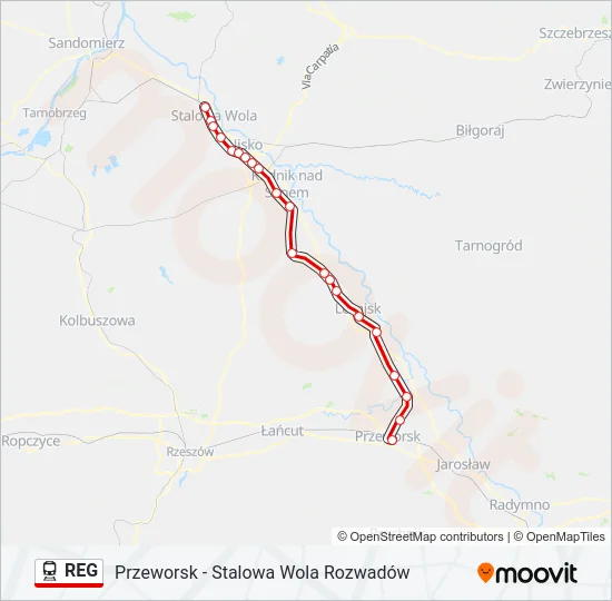 REG Train Line Map