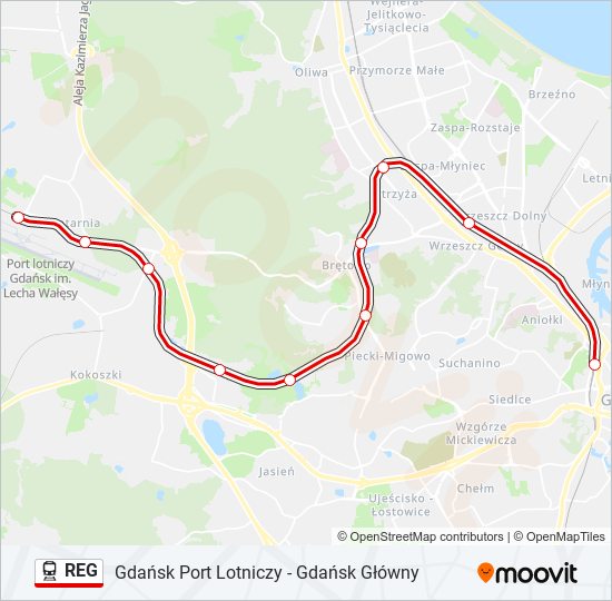 REG train Line Map