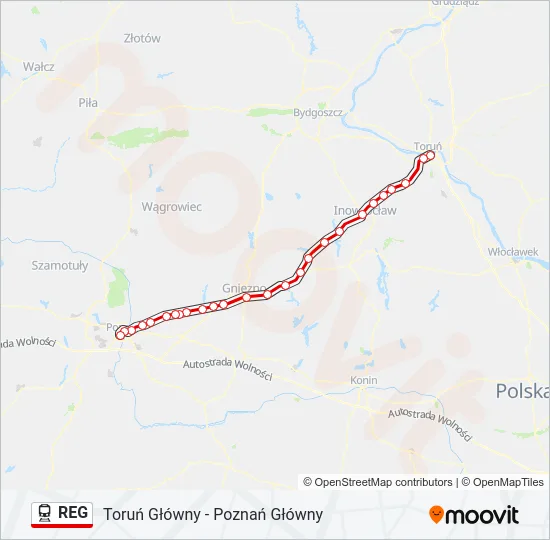 REG Train Line Map