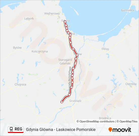 REG Train Line Map