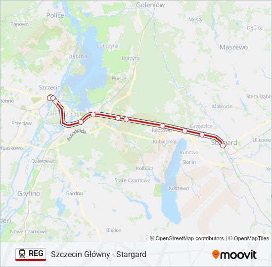 REG train Line Map