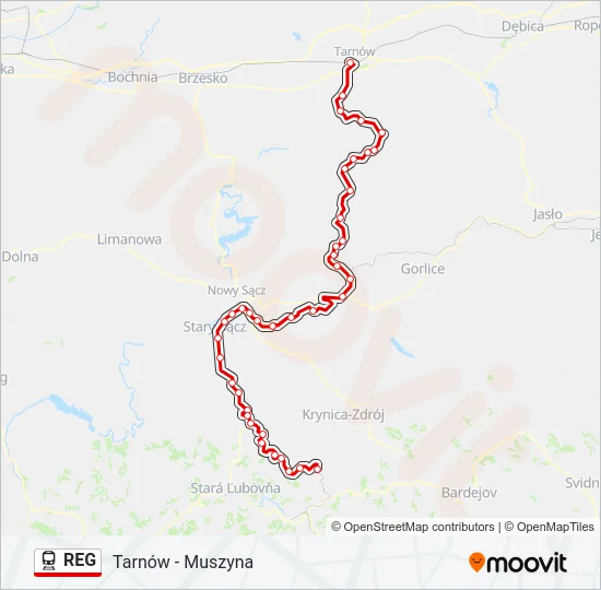 REG Train Line Map