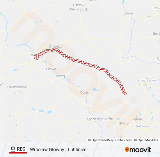 REG train Line Map