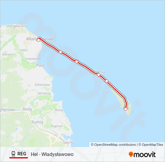 REG Train Line Map