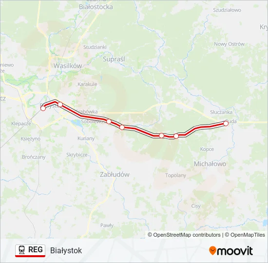 REG Train Line Map