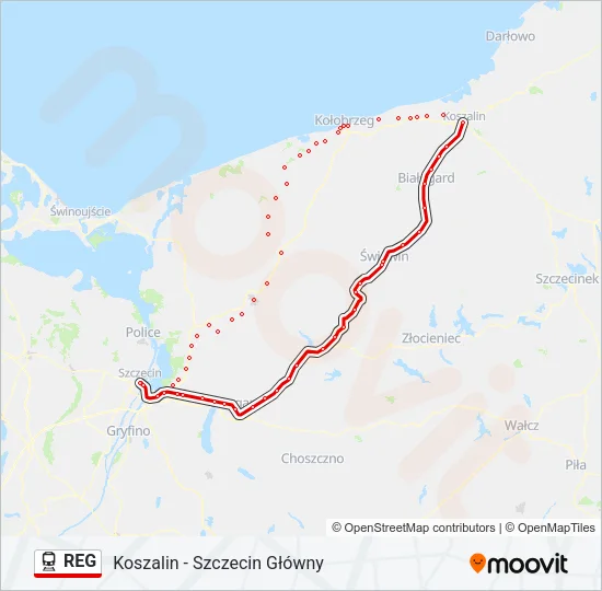 REG Train Line Map