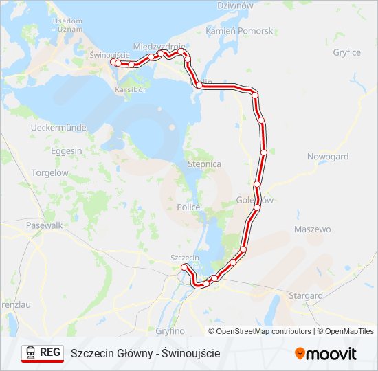 REG train Line Map