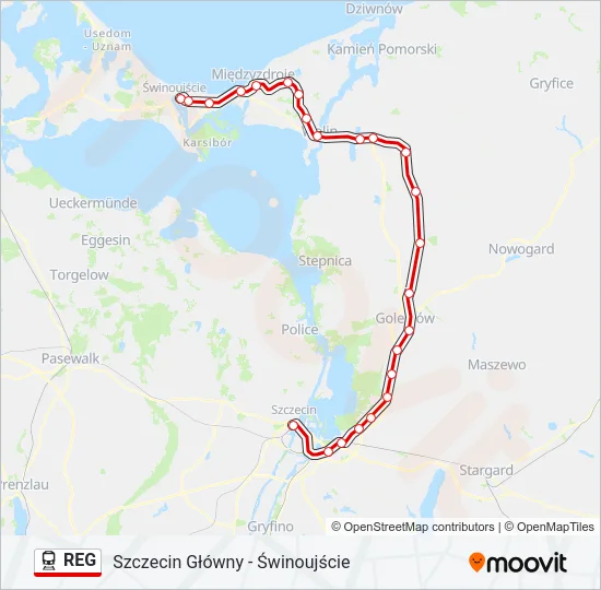 REG Train Line Map