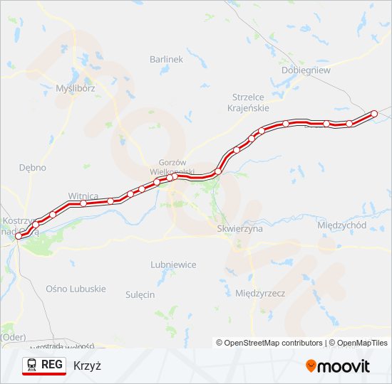 REG train Line Map