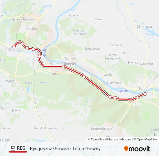 REG Train Line Map