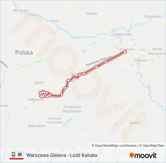 IR Train Line Map